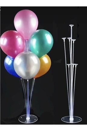 Balon Süsleme Standı 7 Çubuklu Büyük Boy ve 7 Adet Balon karahanlı64js