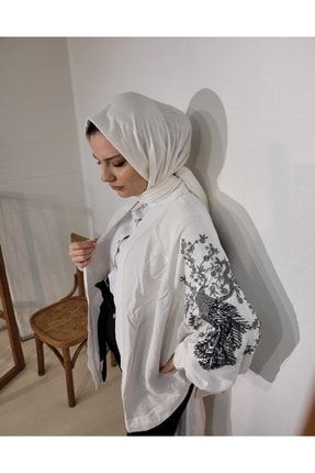 Arkası Ve Kolları Kuş Nakışlı Kimono 32176 TYC00423895632