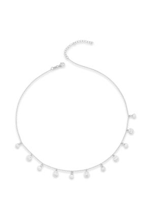 Happy Face Pearl Necklace 925 - White 16033