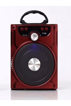 Fm Radyolu Mp3 Çalar Taşınabilir Bluetooth Hoparlör Rgb Karaoke Speaker P88