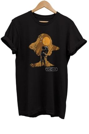 One Piece Luffy Baskılı %100 Pamuk Oversize T-shirt rmz113v
