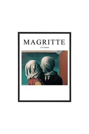 Magritte Les Amants Çerçeveli Poster Tablo 30x40cm Siyah Çerçeveli ARTSH10
