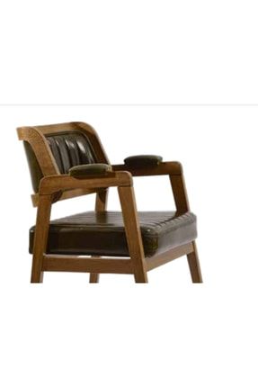 Sandalye Zus127 Dilim Model Tam Kolçak Kayın Iskelet Rahat Oturum Suni Deri Koyu Ceviz Elyapım Sandalye Zus127 Dilim MODEL Tam