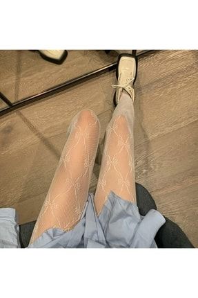 Lolita Kurdele Desenli Ithal Beyaz Külotlu Çorap VEGAROKS-ÇR9
