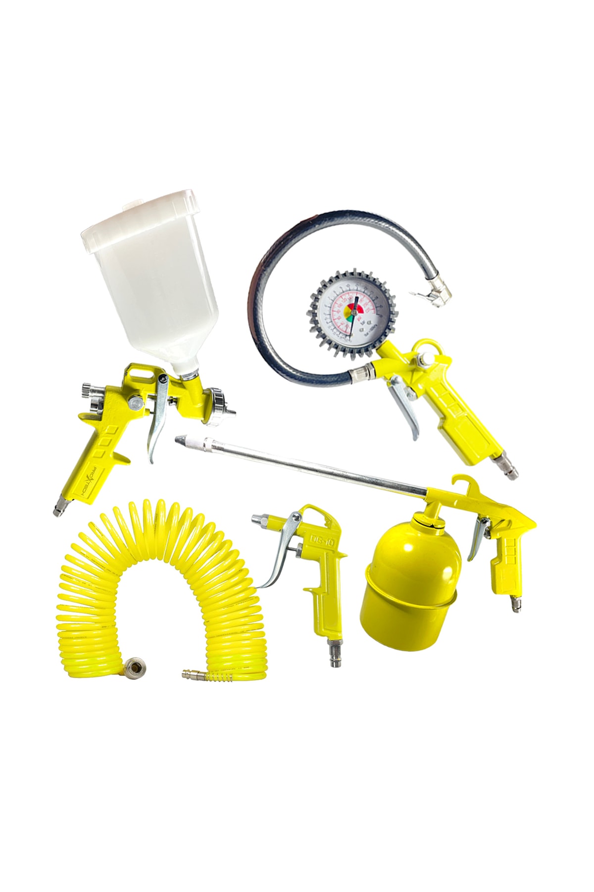 PROXTECH Kompresör Havalı El Aletleri Seti 5 Parça Havalı Boya Ve Havalı Set 5 Parça