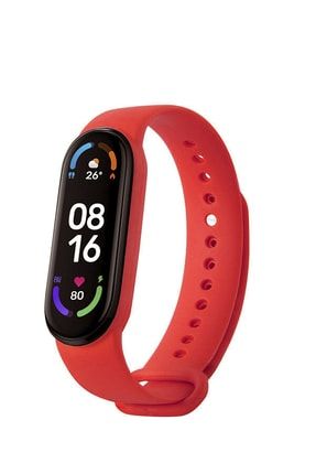 Xiaomi Mi Band 5 / Mi Band 6 Uyumlu Silikon Kordon Kayış Mİ 5-6 TEK RENK-2