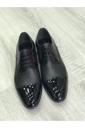 Hakiki Deri Parlak-mat Siyah Şık Klasik Erkek Ayakkabı ATNC01