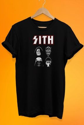 Star Wars Siths Baskılı %100 Pamuk Oversize T-shirt Büyük Beden Tişört rmz31114t