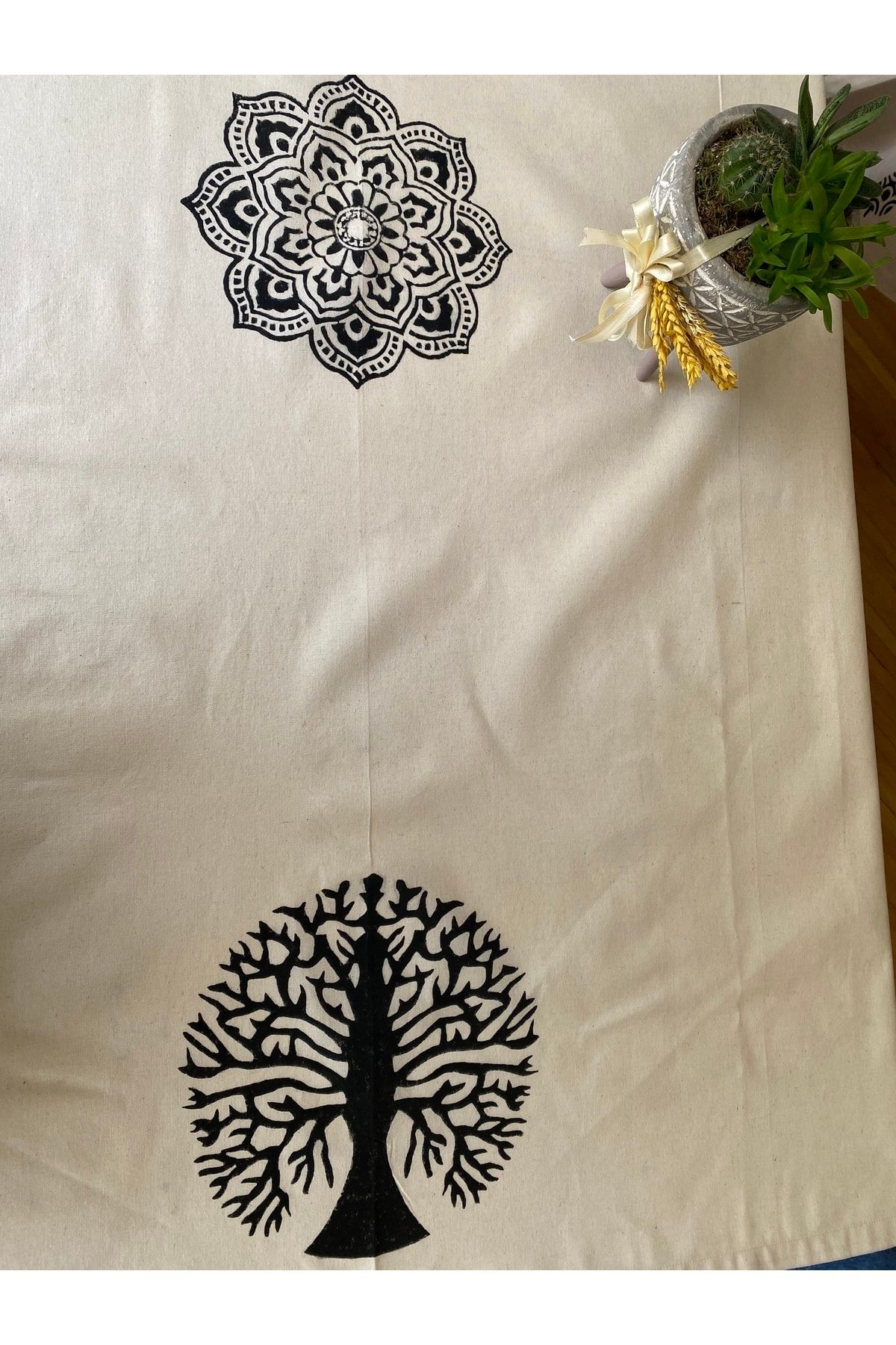 Demeter Concept-Wood Print Tablecloth 3