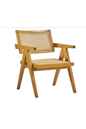 Sandalye Zus122 Hasır Model Tam Kolçak Ahşap Kayın Iskelet Rahat Oturum Açık Ceviz El Yapım Sandalye Zus122 Hasır MODEL Tam