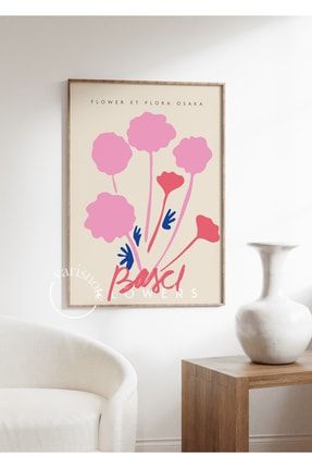 Pink Flowers Çerçevesiz Poster POSTER58