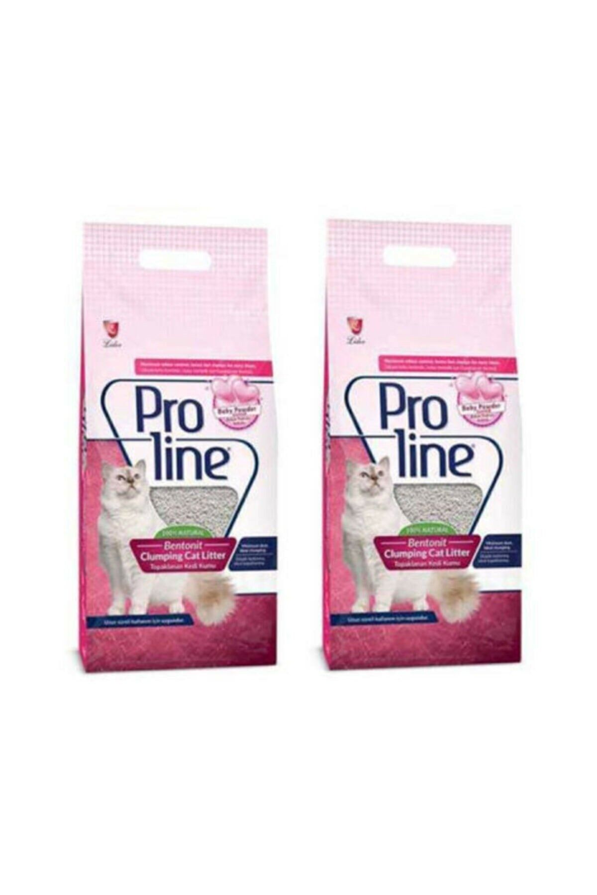 Pro Line Proline Bebek Pudralı Bentonit Topaklanan Kedi Kumu 5 Lt X 2 Adet
