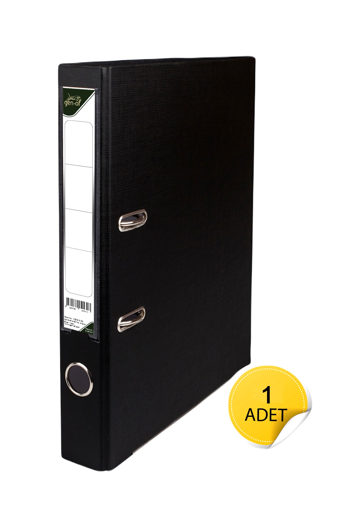 Gen-Of Plastik Klasör Dar Siyah 1 Adet