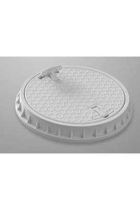 LUX WARES Ø 400 mm Yuvarlak El Tutamaklı Plastik Rögar Menhol Kapak Ve Çerçeve