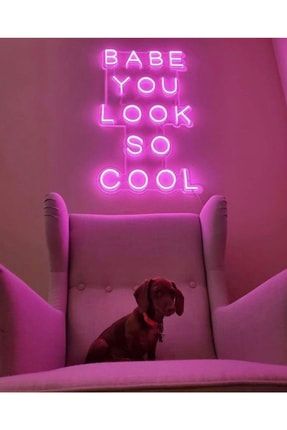 Babe You Look So Cool Neon Led Tabela pl-1