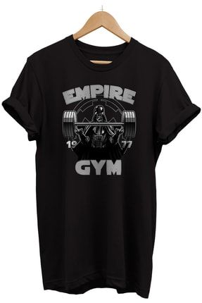Star Wars Empire Gym Baskılı %100 Pamuk Oversize T-shirt Büyük Beden Tişört TYC00329738400