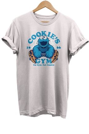Cookie's Gym Baskılı %100 Pamuk Oversize T-shirt Büyük Beden Tişört TYC00329738399