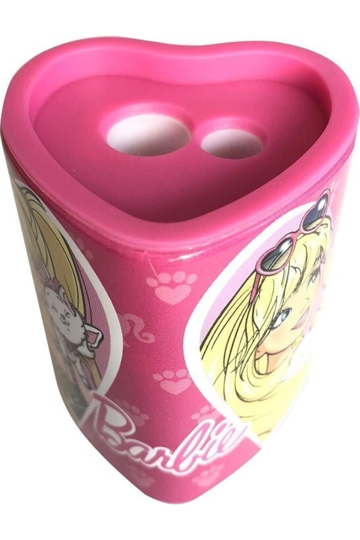 Barbie Metal Kutu Kalpli Çiftli Kalemtraş B-9753