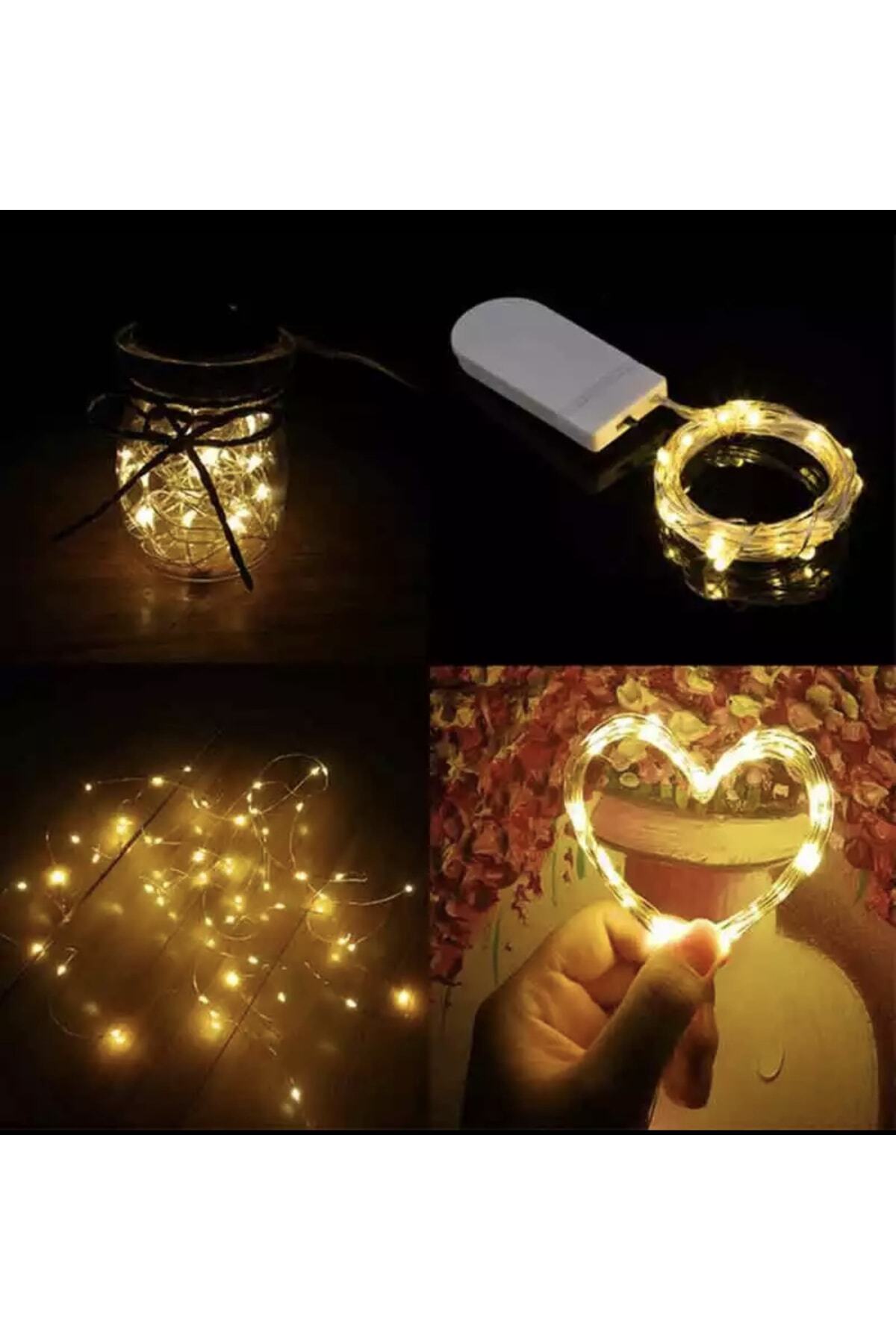 Happystore Mini Güç Kutulu Kendinden Pilli-3 Metre Boyutunda Peri Led Günışığı