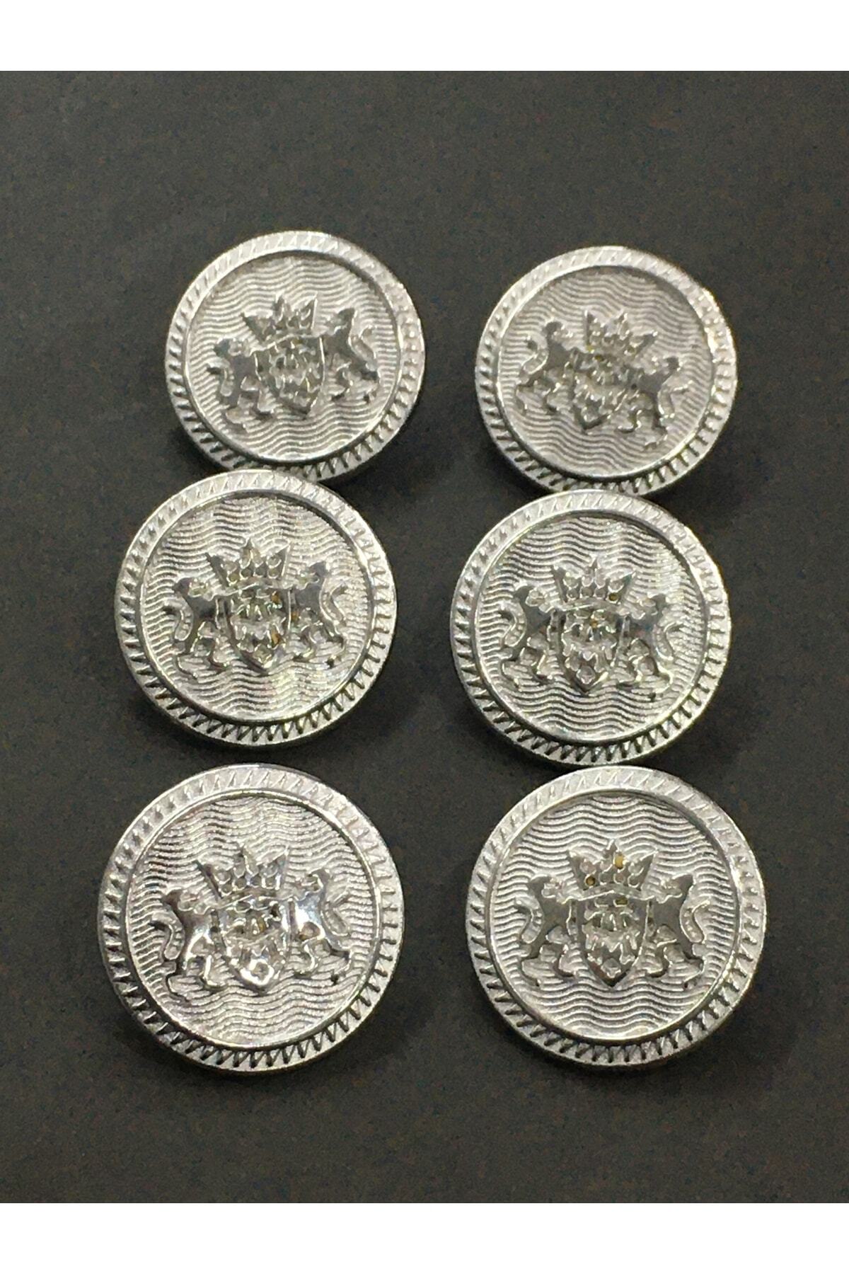 Trench Coat Button Set of 6 / Double Lion Model