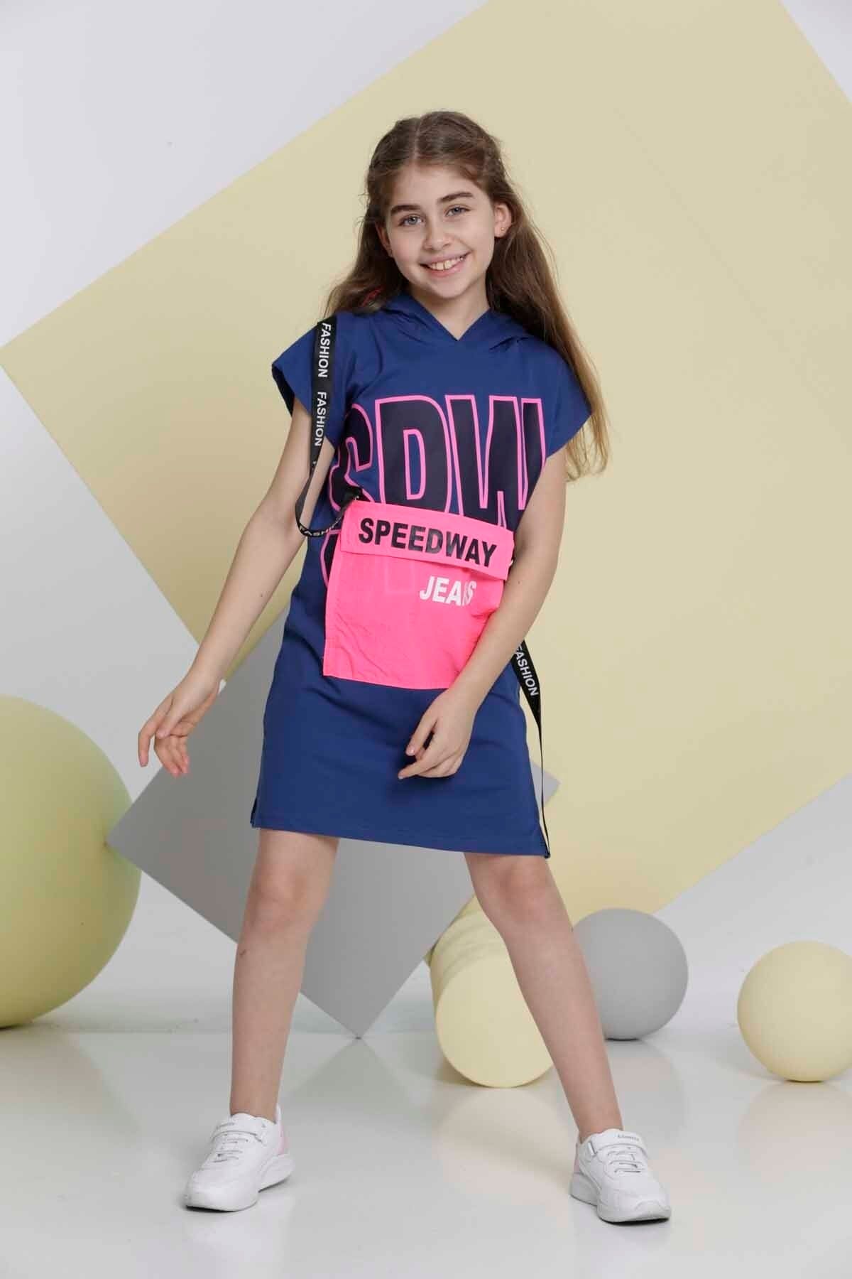 Smile Kids Dress Dark blue Trendyol