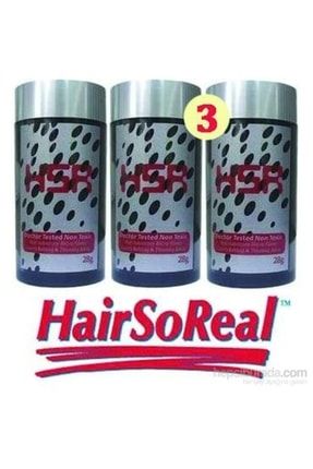 Hair So Real Saç Fiberi 28 gr Orta Kahve 3'lü Paket HSROK3