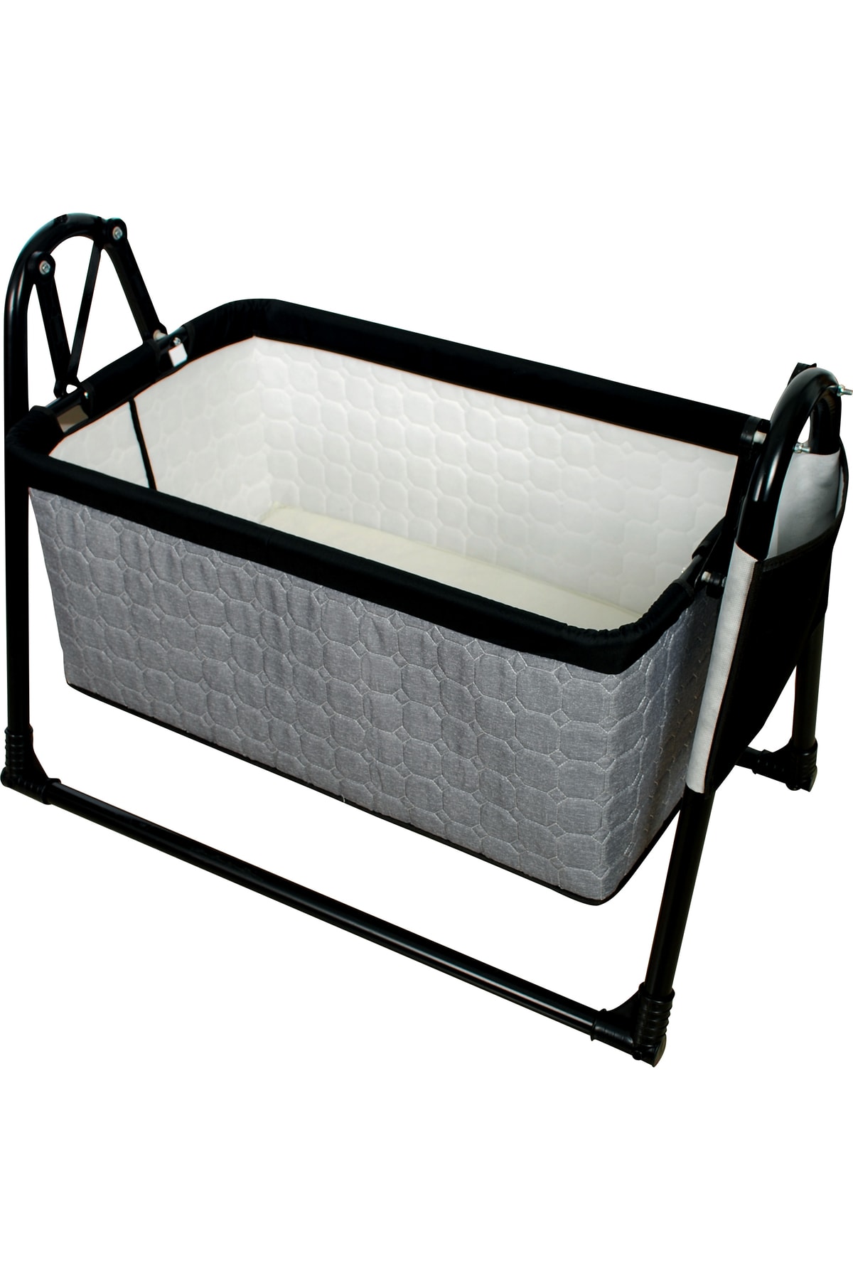 Aluç Bebe Btrend Anne Yanı Sepet Beşik Derin Ve Sabitlenme Özellikli Cepli Beşik-gri fotoğrafı 2 (önizleme)