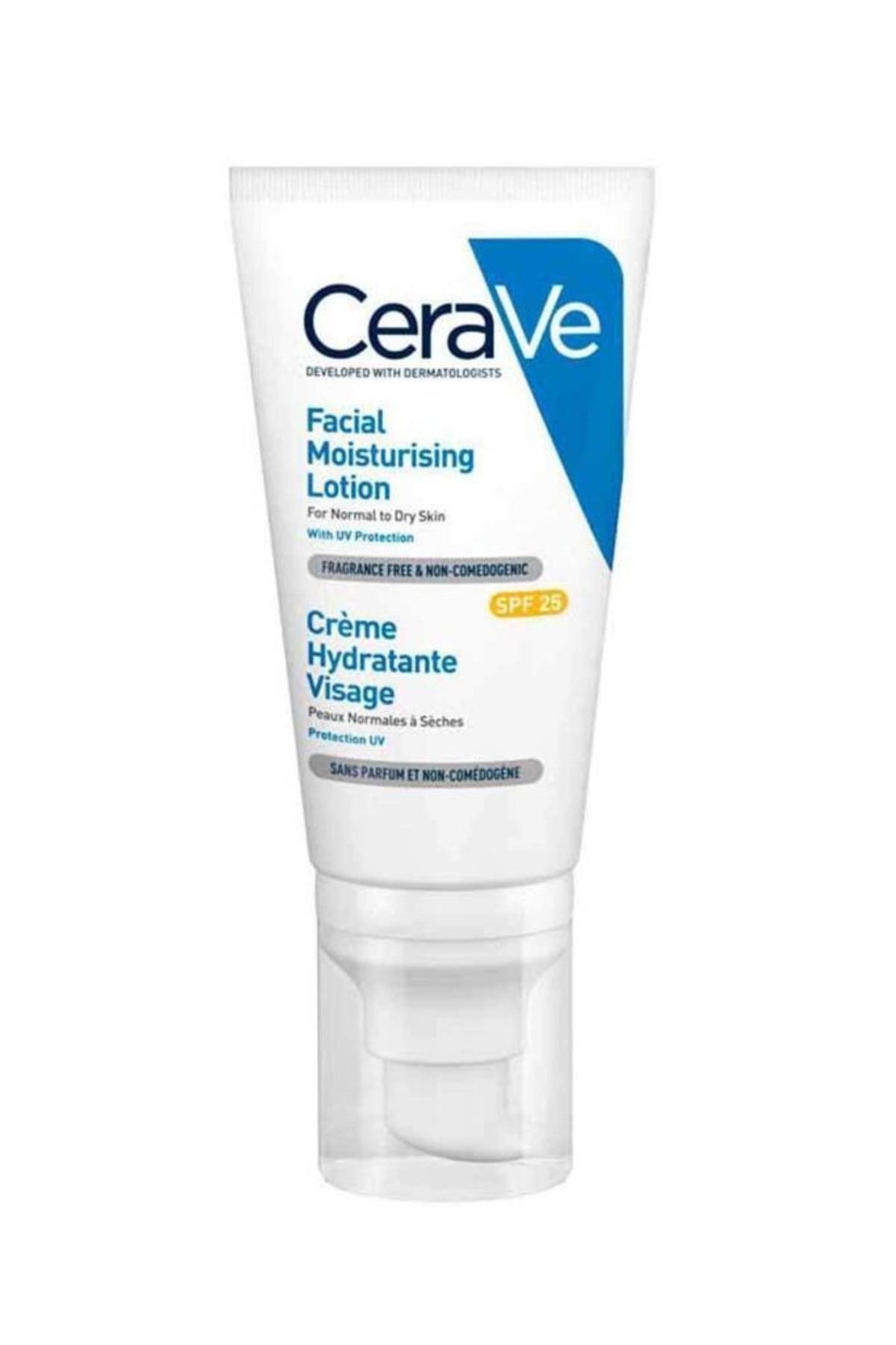 CeraVe لوسیون مرطوب کننده صورتی SPF25 کرم مرطوب کننده محافظتی از آفتاب 52 میلی لیتر