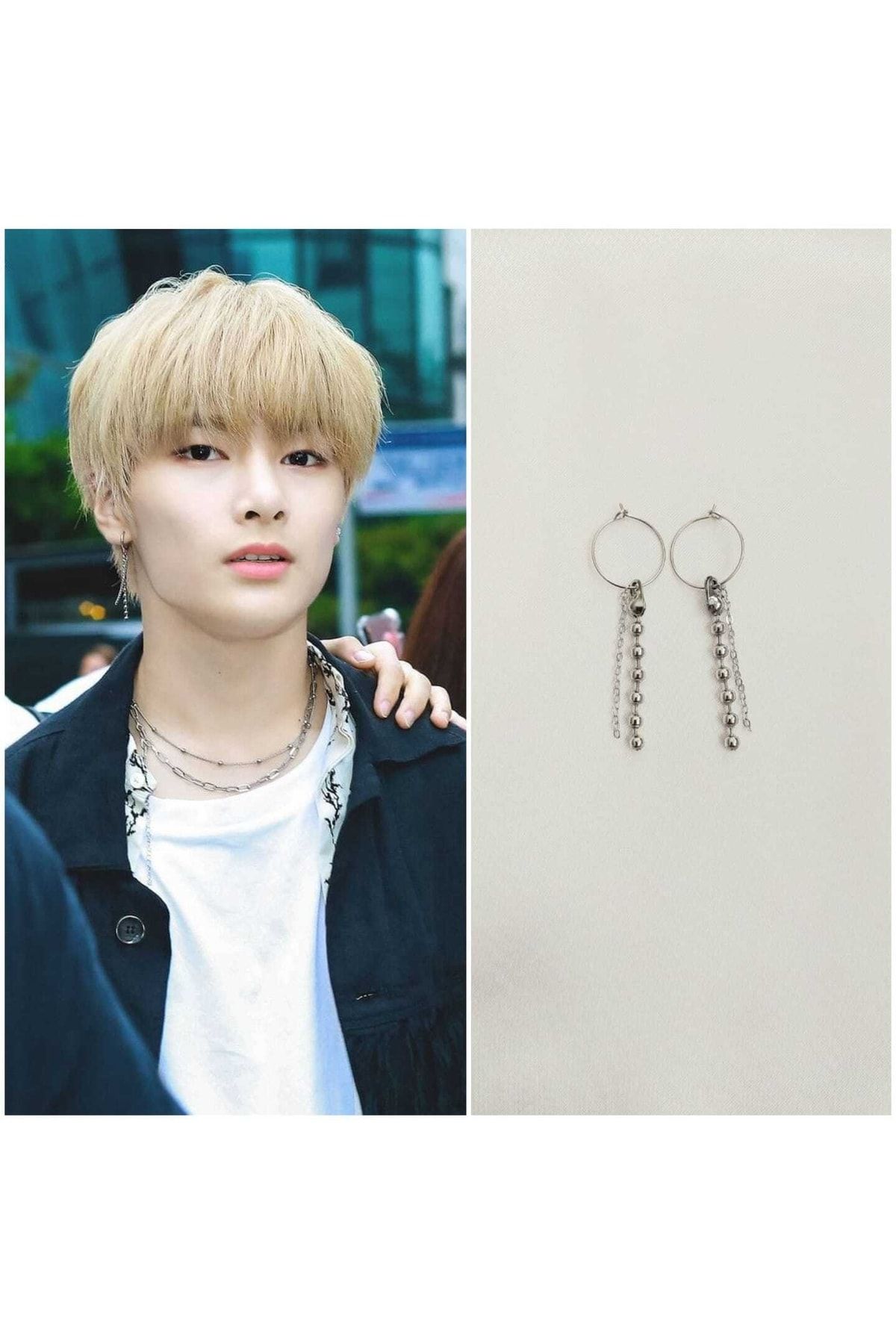 KPop Idol BTS Earrings JIMIN 9 Designs Non allergy Surgical Steel Silver  Jewelry | eBay