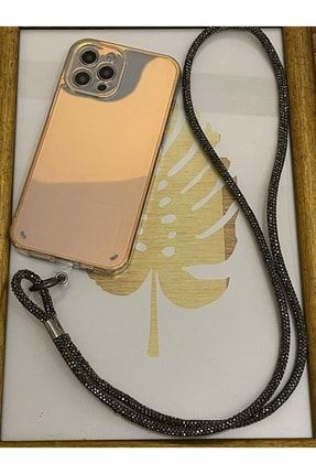 Iphone 12 Swarovski Taşlı Boyun Askılı Ve Hologramlı Telefon Kılıfı boyunaskıhologram4