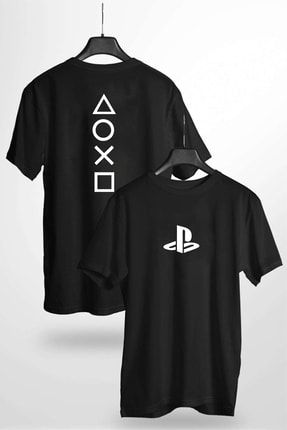 Playstation Baskılı Unisex Siyah Tshirt playstation tshirt