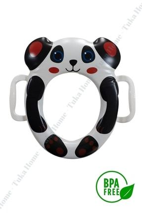 Lazımlık Çocuk Bebek Klozet Aparatı Panda Desenli Kırmızılı TK2512130857