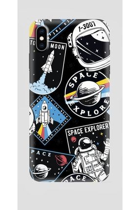Iphone Xs Max Uyumlu Kılıf Space Astronot Baskılı Lansman Silikon Kılıf Kapak Hc-XsMax-Lans-Baskı-28