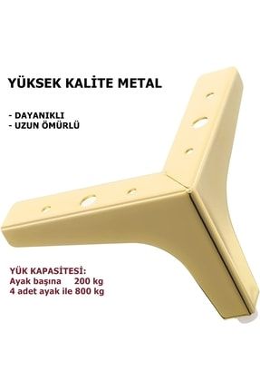 Modern Model Gold Metal Mobilya, Dolap, Koltuk, Kanepe, Tv Ünitesi Ayakları 20 Cm Metal (1 Adet) TYC00399219304