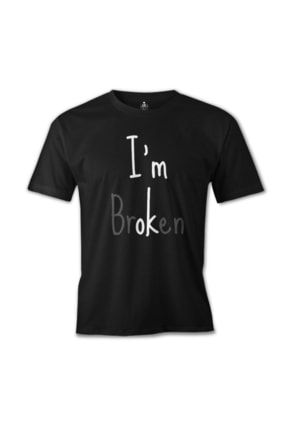 Erkek Siyah I'm Broken Tshirt ES-1492