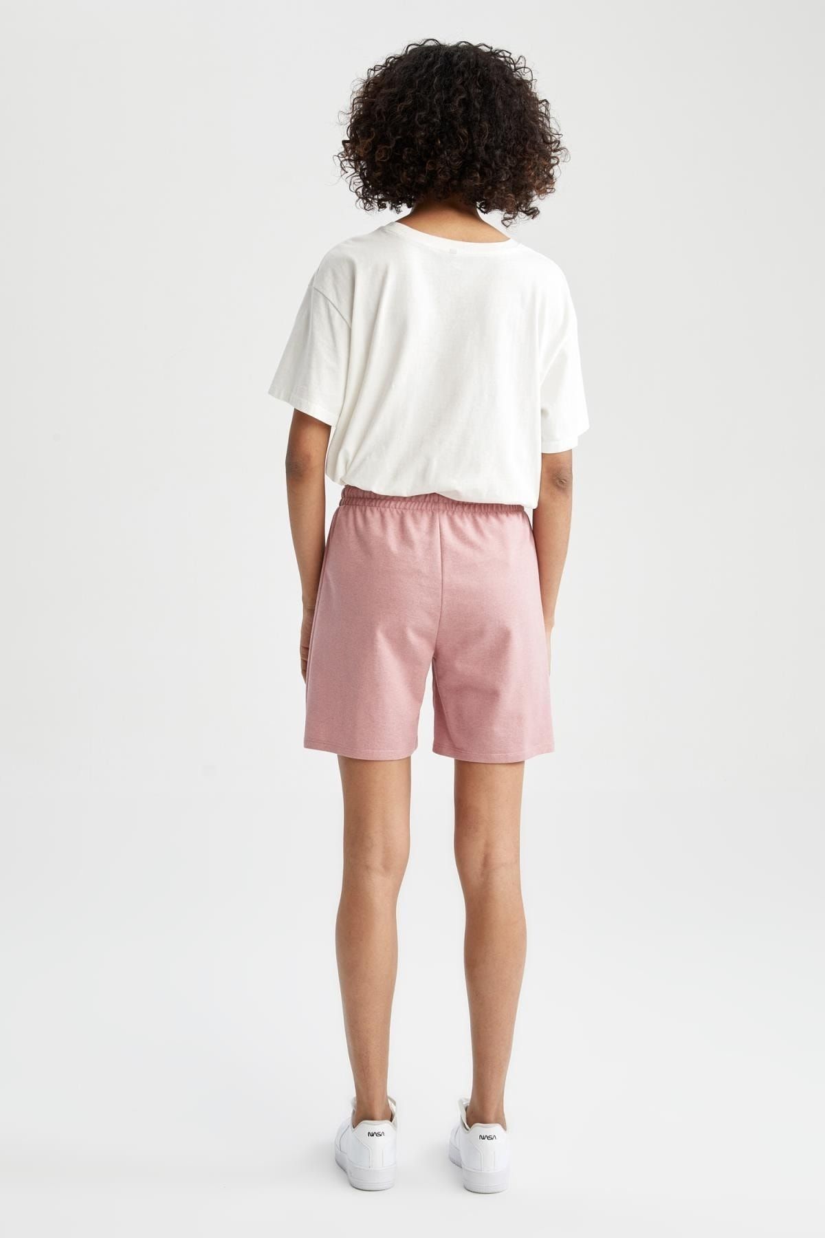 DeFacto-Regular Fit Recycled Thin Sweatshirt Fabric Bermuda Shorts 5