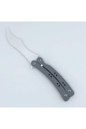 Cs:go Kelebek Bıçağı Vidalı Organik Plastik Beyaz Gri TARAK-CSGO