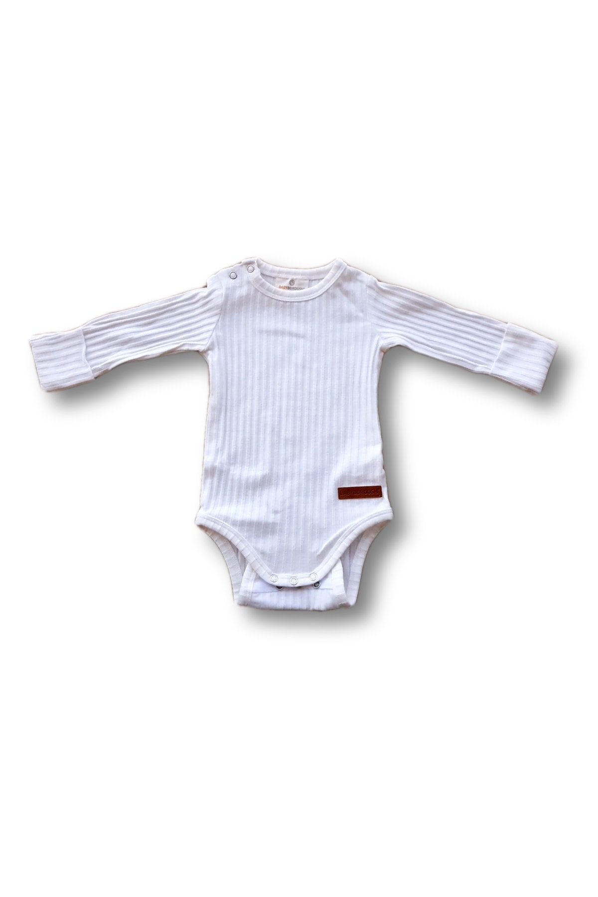 بادی نوزادی پسرانه – دخترانه سفید Baby Boroosh | BBW171220 اورجینال - تصویر 2