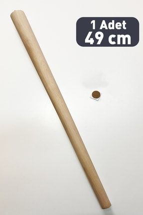 Boyasız Konik Ahşap Sehpa - Sandalye - Tabure Ayağı ''49cm'' 1 Adet VH77