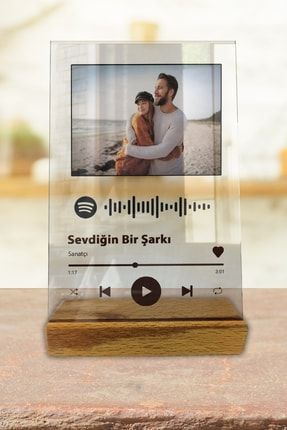 Sevgiliye Özel Spotify Şarkı Barkodlu Masaüstü Plak ozel