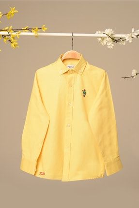Erkek Çocuk Sarı Slim Fit Gömlek 4274