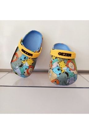 Mavi Lacivert Sarı Erkek Çocuk Sandalet Terlik 29888