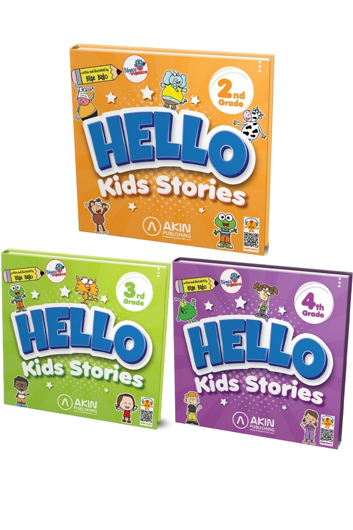 AKIN DİL Hello Kids Stories 2nd Grade + Stories 3rd Grade + Stories 4th Grade Hikaye Seti