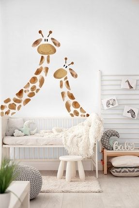 Sevimli Zürafa Çocuk Odası Duvar Sticker PG-CS143