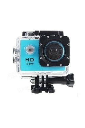 Hd 1080p Aksiyon Kamerası Suya Dayanıklı Digital Ekranlı Mavi AK1
