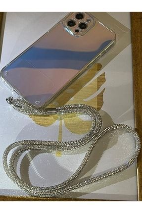 Iphone 11 Swarovski Taşlı Boyun Askılı Ve Hologramlı Telefon Kılıfı boyunaskıhologram1
