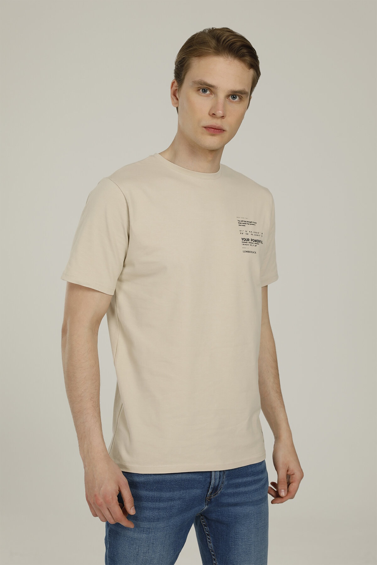 lumberjack Ct1112 Kavınsky Slogan T- Erkek Kısa Kol T-shirt