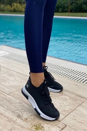 Unisex Siyah Triko Sneaker Spor Ayakkabı zu0000006