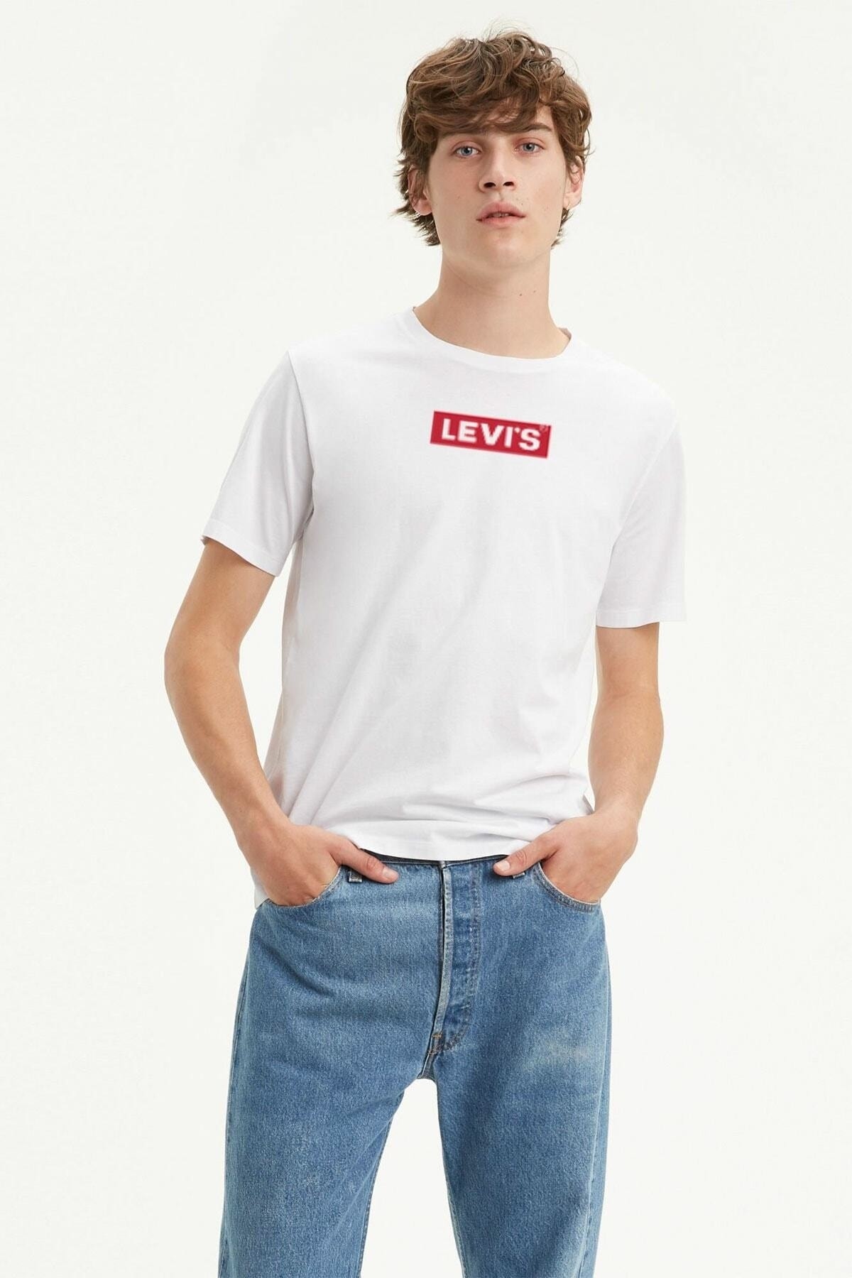 تی شرت لیوایز مردانه پنبه ای سفید  طرح دار Regular/رگولار      | Levi's 85785-0000 UM - تصویر 3