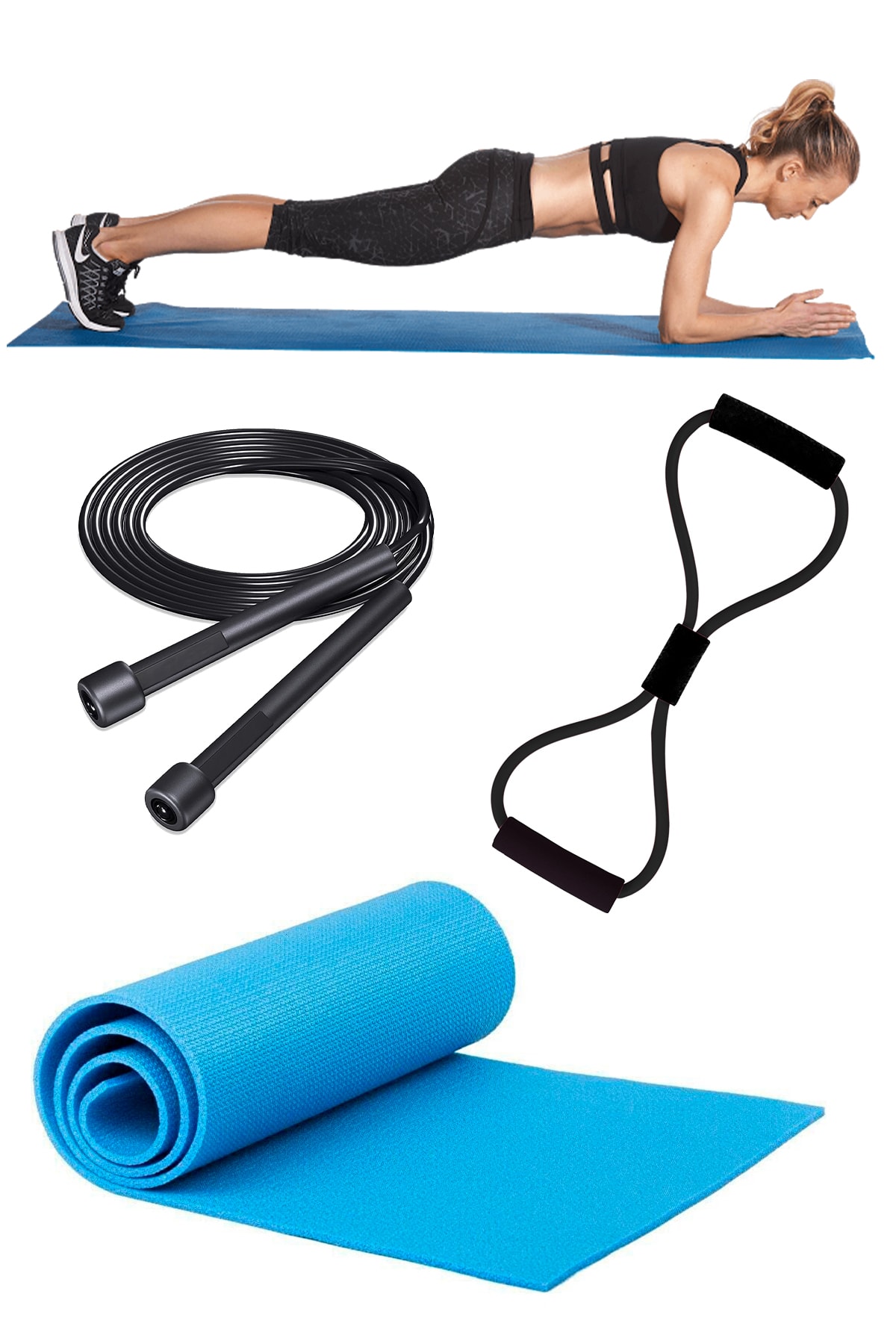 Pilates Set Balance Set Pilates Cushion Jump Rope And Resistance Rubber Set
